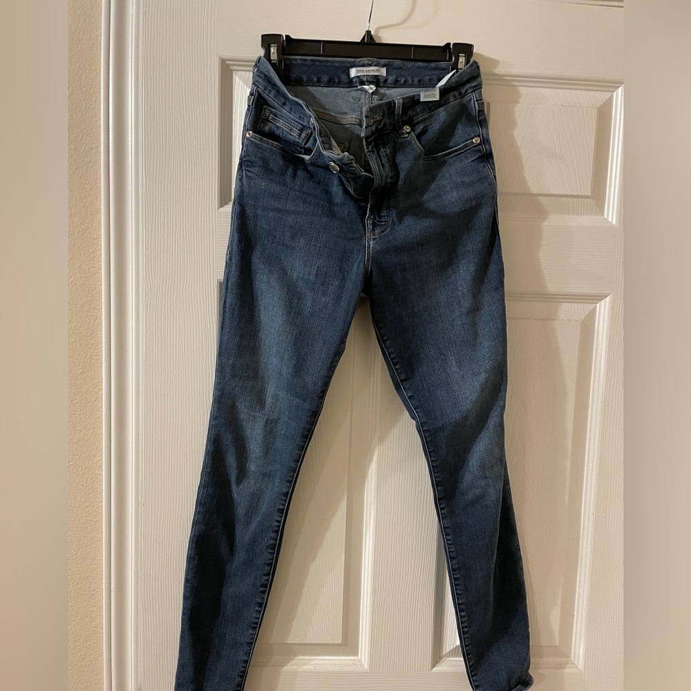 Good American Good Legs Dark Blue Skinny Jeans